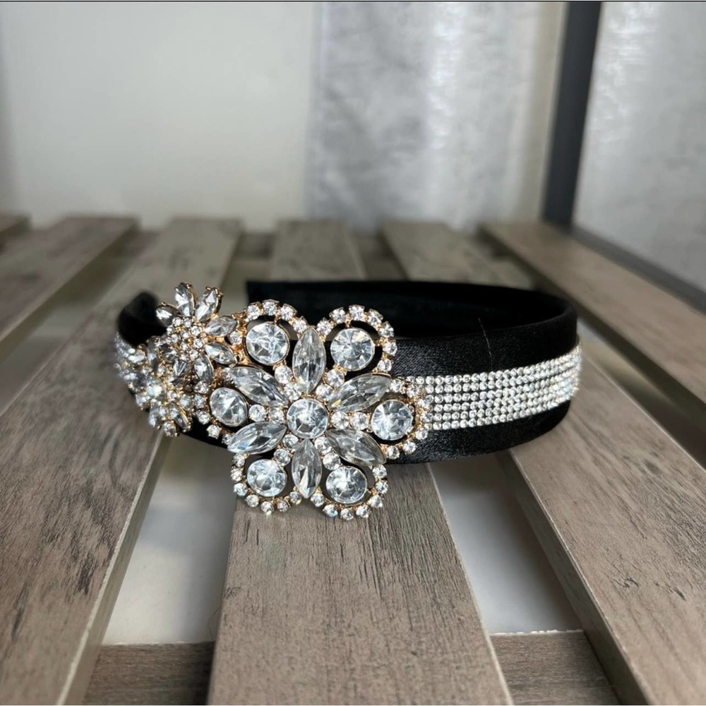 Flower Rhinestone Headband